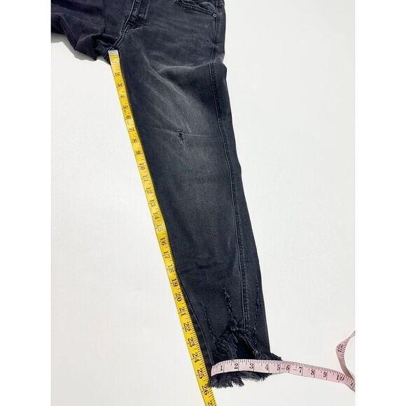 KanCan Women's Juniper Frayed Hem High Rise Ankle Skinny‎ Jeans Black Size 28 - Picture 12 of 13